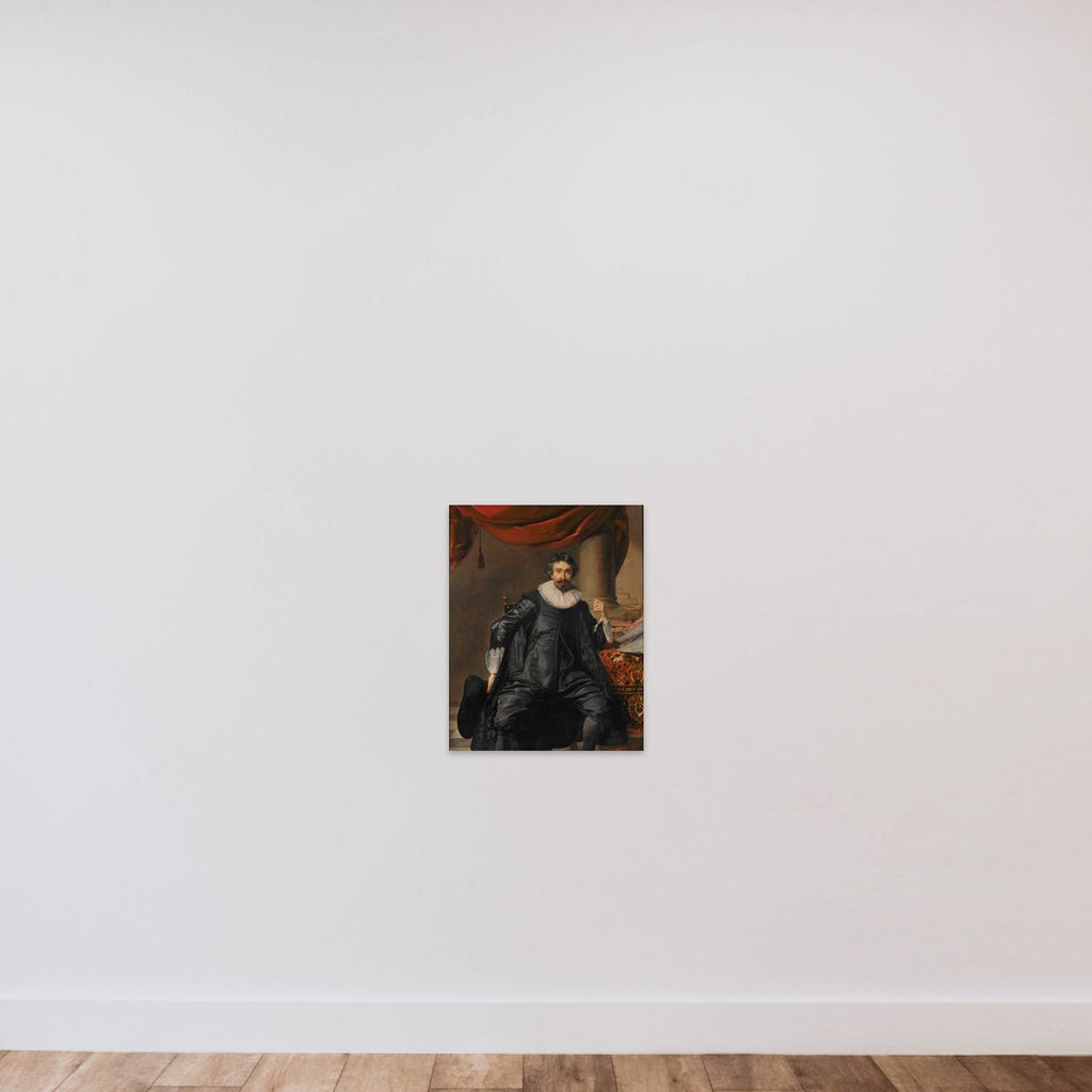 Mandsportræt unframed — shown to scale