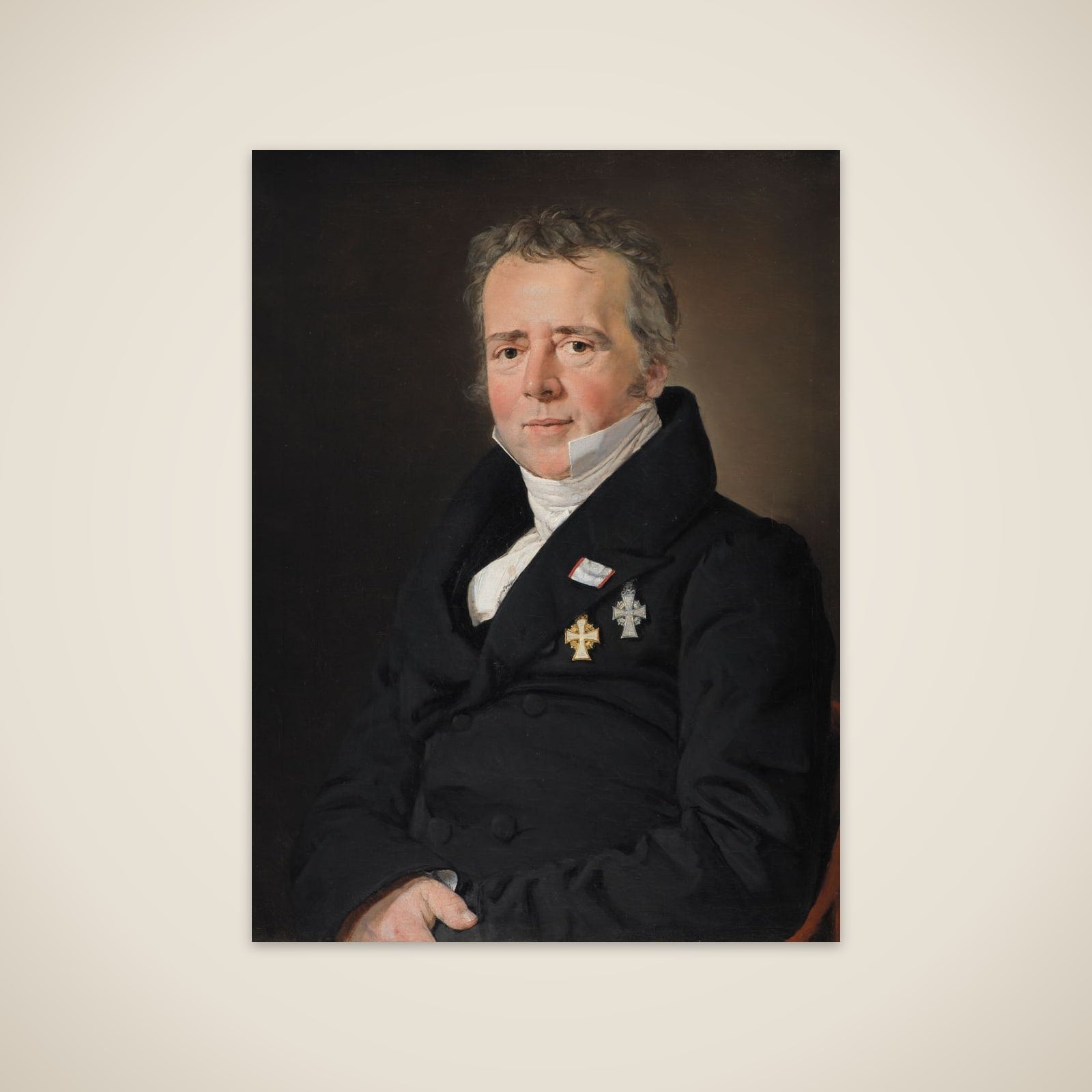Portræt af naturvidenskabsmanden H.C. Ørsted unframed print