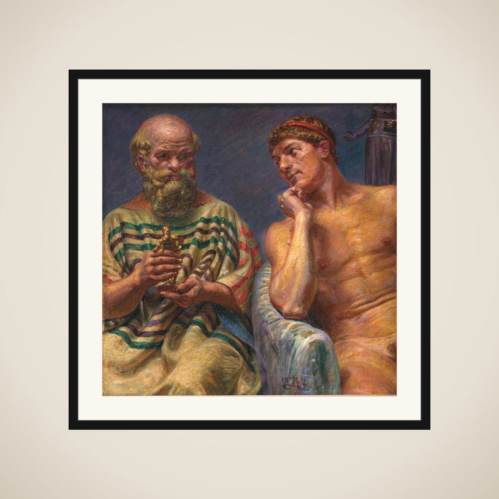 Sokrates og Alkibiades framed