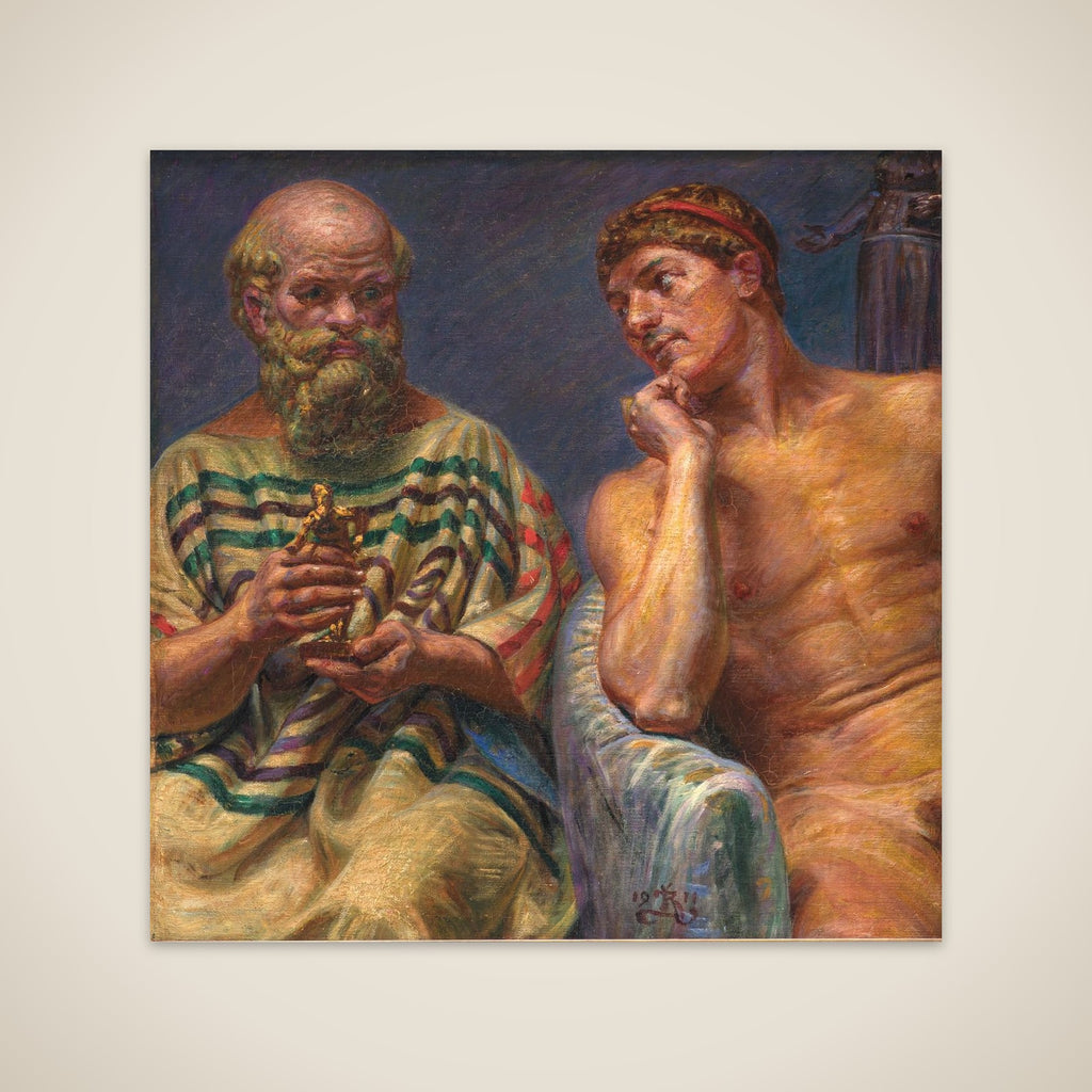Sokrates og Alkibiades unframed print
