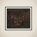 To tiggerbørn i et bondekøkken framed
