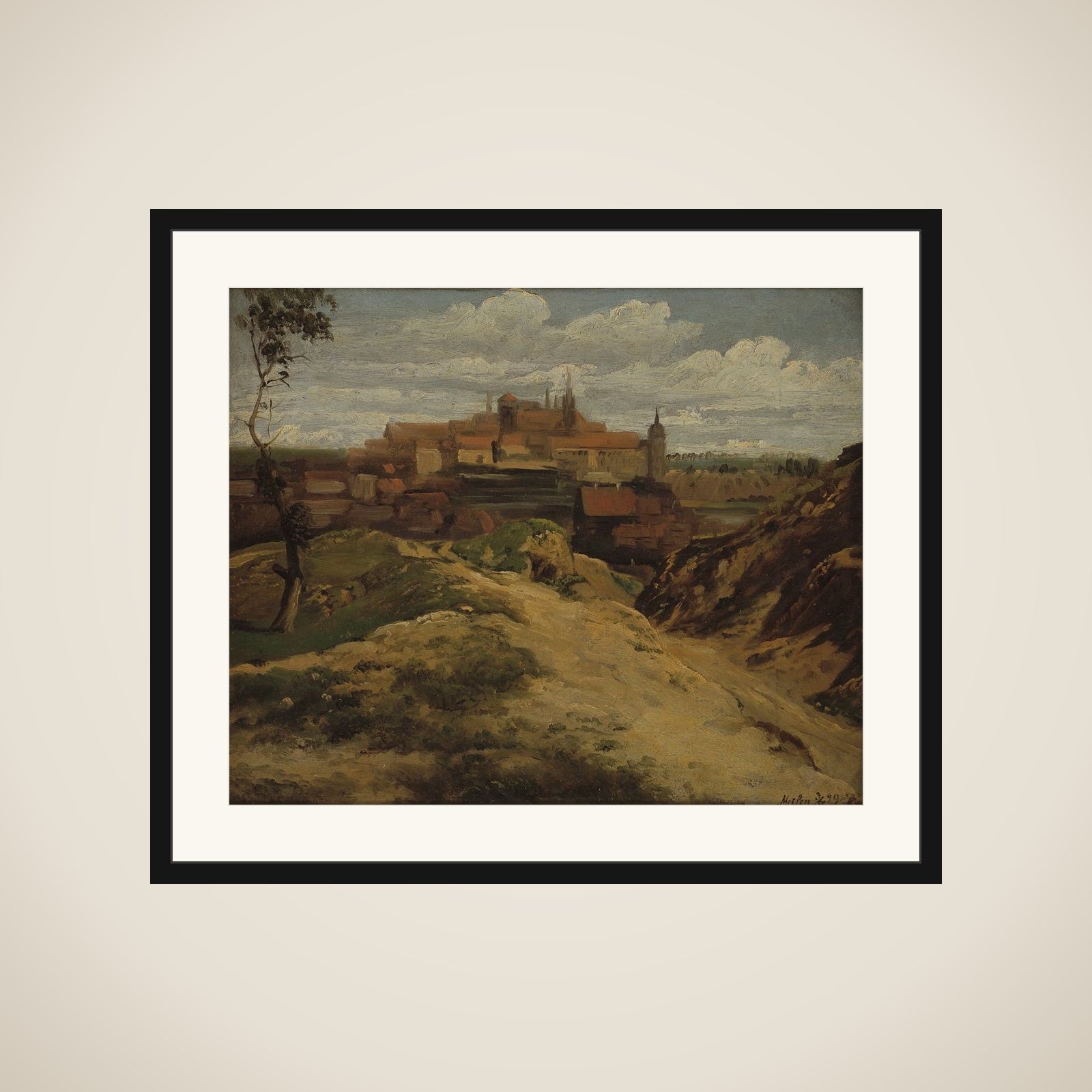 Udsigt mod Meissen framed