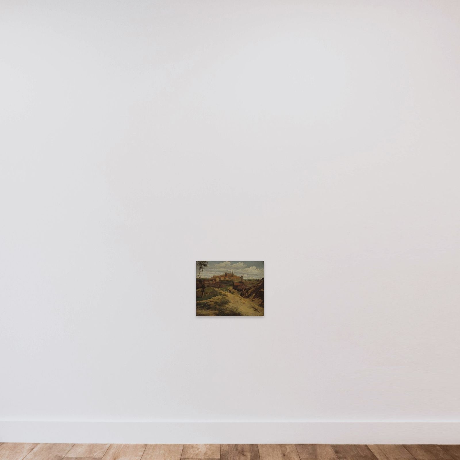 Udsigt mod Meissen unframed — shown to scale