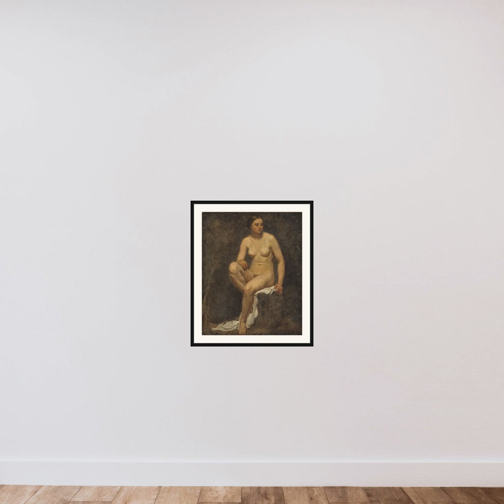 Kvindelig model i maleren Thomas Coutures atelier framed — shown to scale