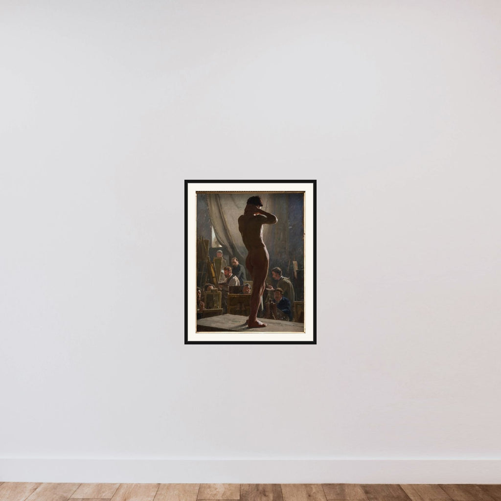 Modelstudie i Bonnats atelier framed — shown to scale