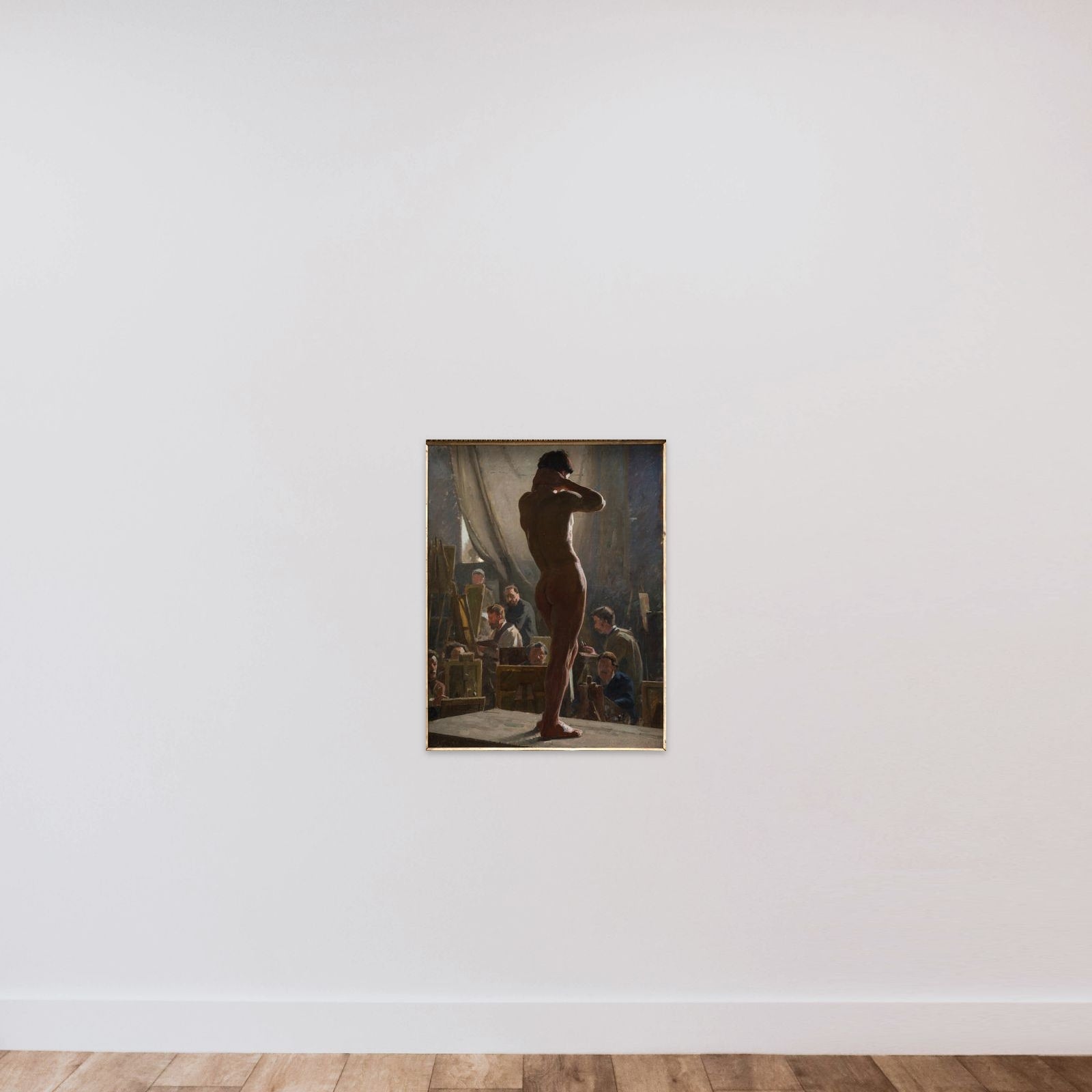 Modelstudie i Bonnats atelier unframed — shown to scale