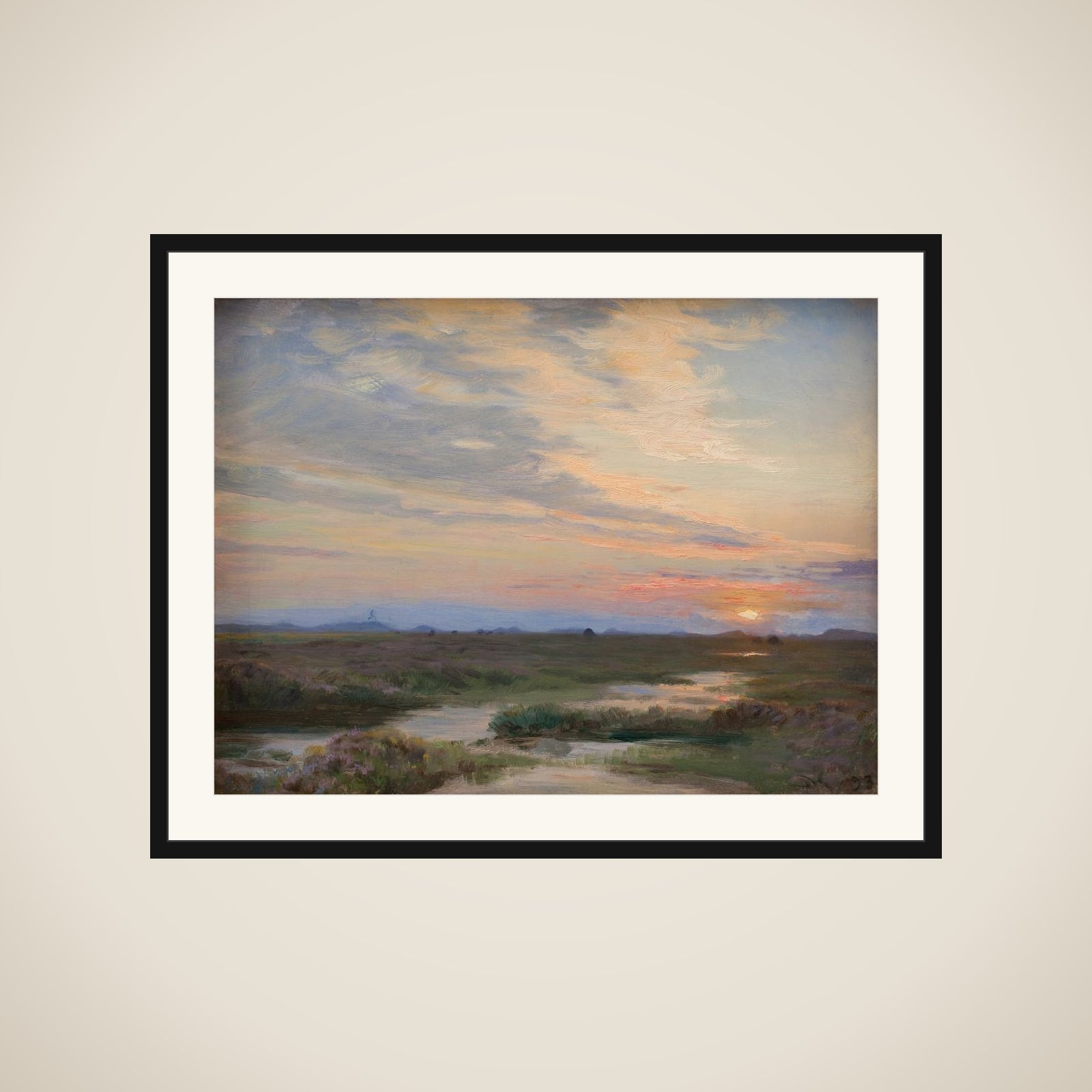 Aftenstemning fra Skagen framed