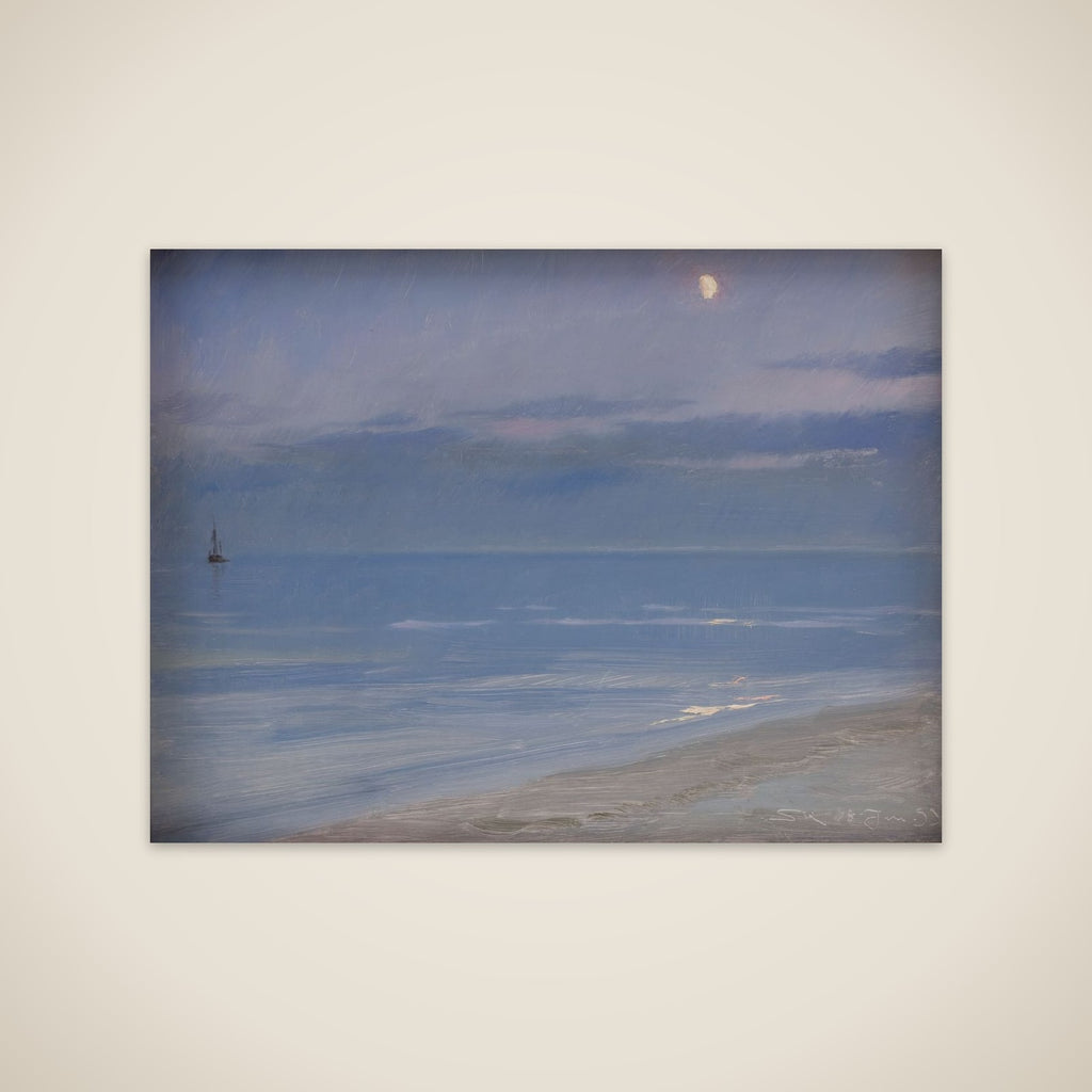 Måneskin ved Skagen Strand unframed print
