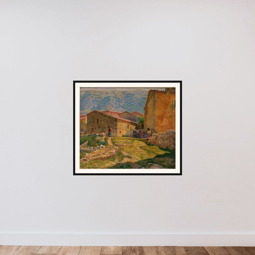 Solskinsformiddag i Civita d'Antino framed — shown to scale
