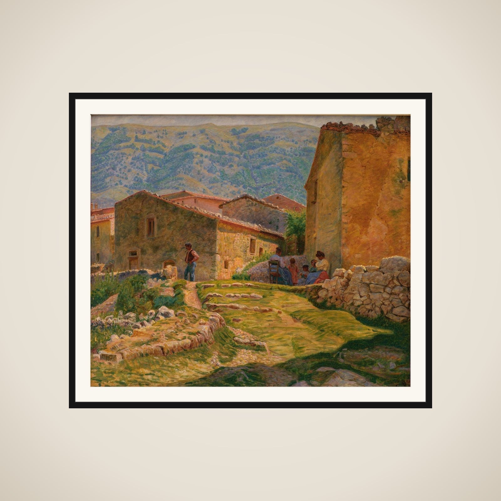 Solskinsformiddag i Civita d'Antino framed