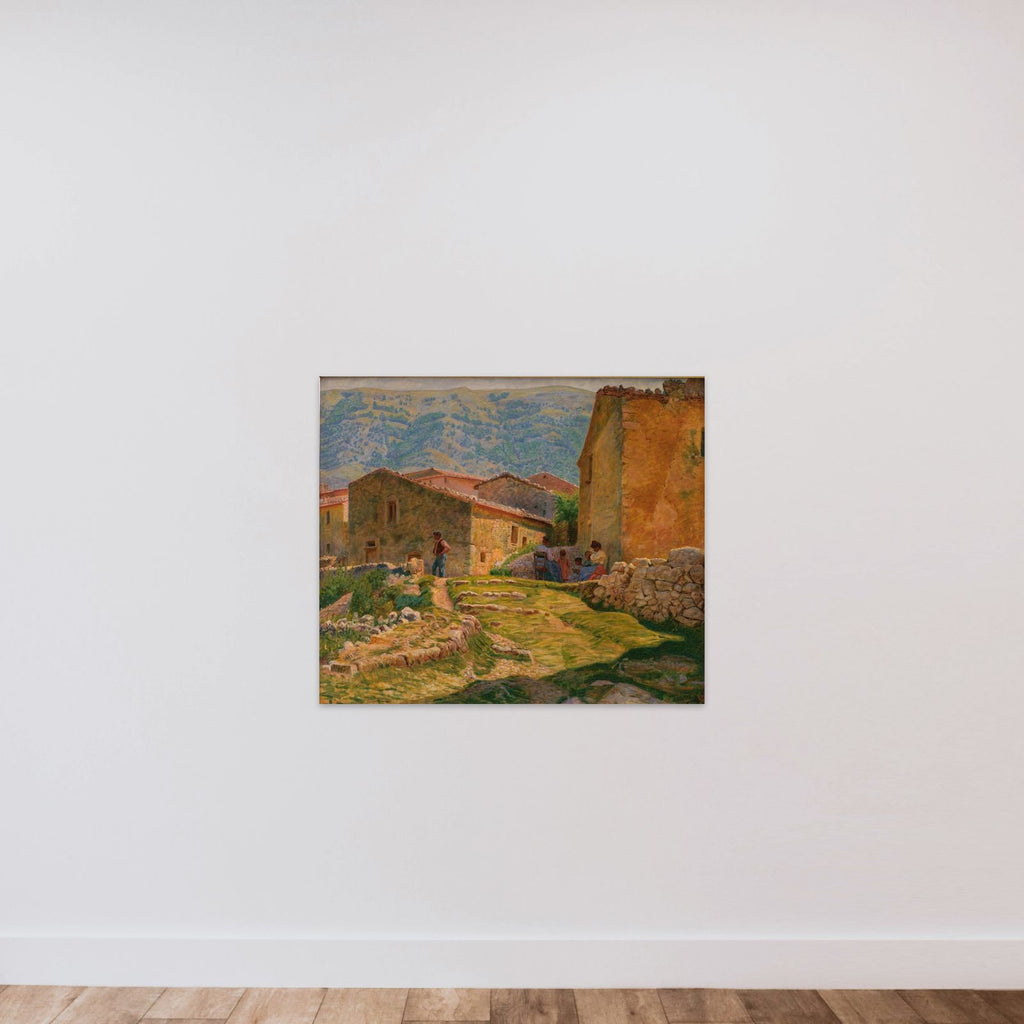 Solskinsformiddag i Civita d'Antino unframed — shown to scale