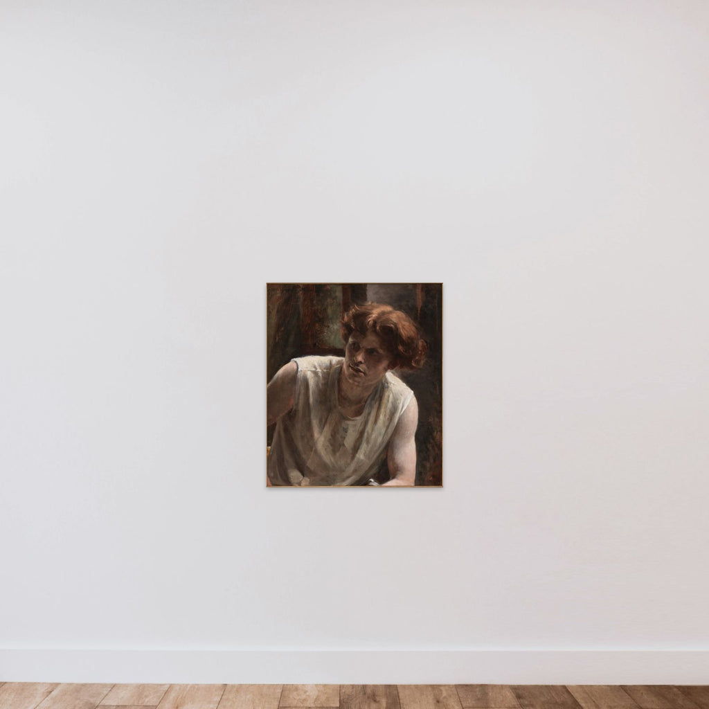Studie af en kvindelig model unframed — shown to scale