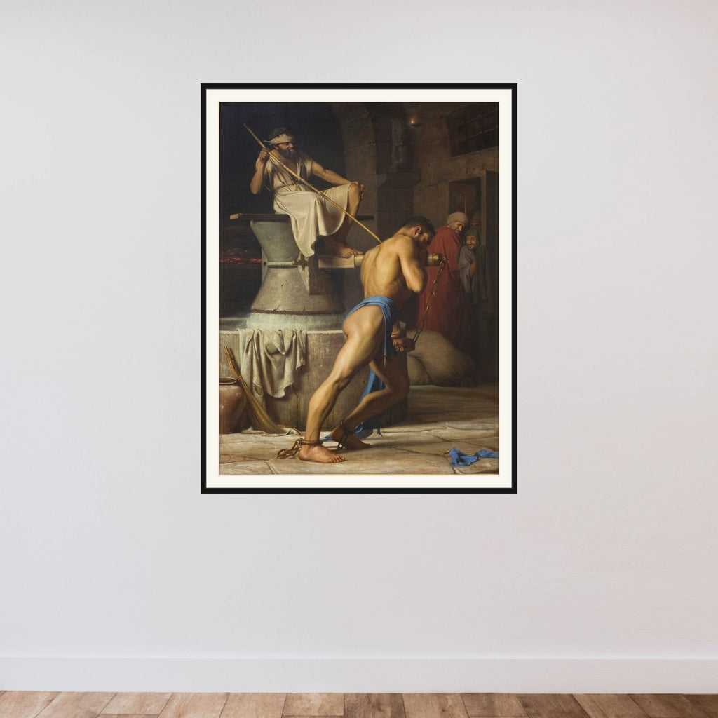 Samson hos filistrene framed — shown to scale