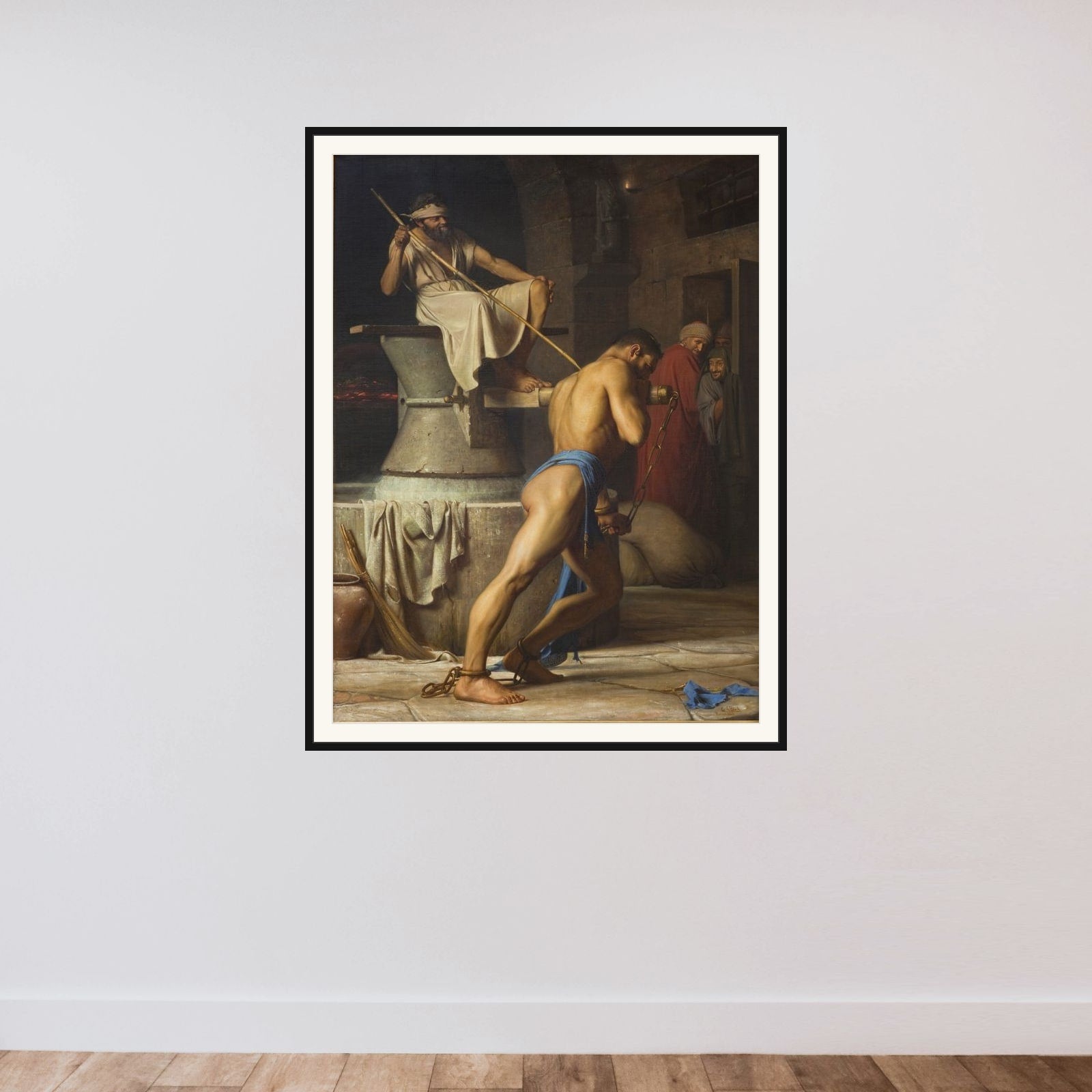 Samson hos filistrene framed — shown to scale