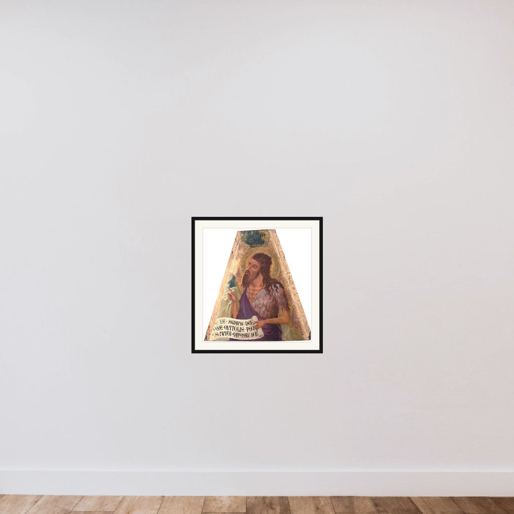 Johannes Døberen framed — shown to scale