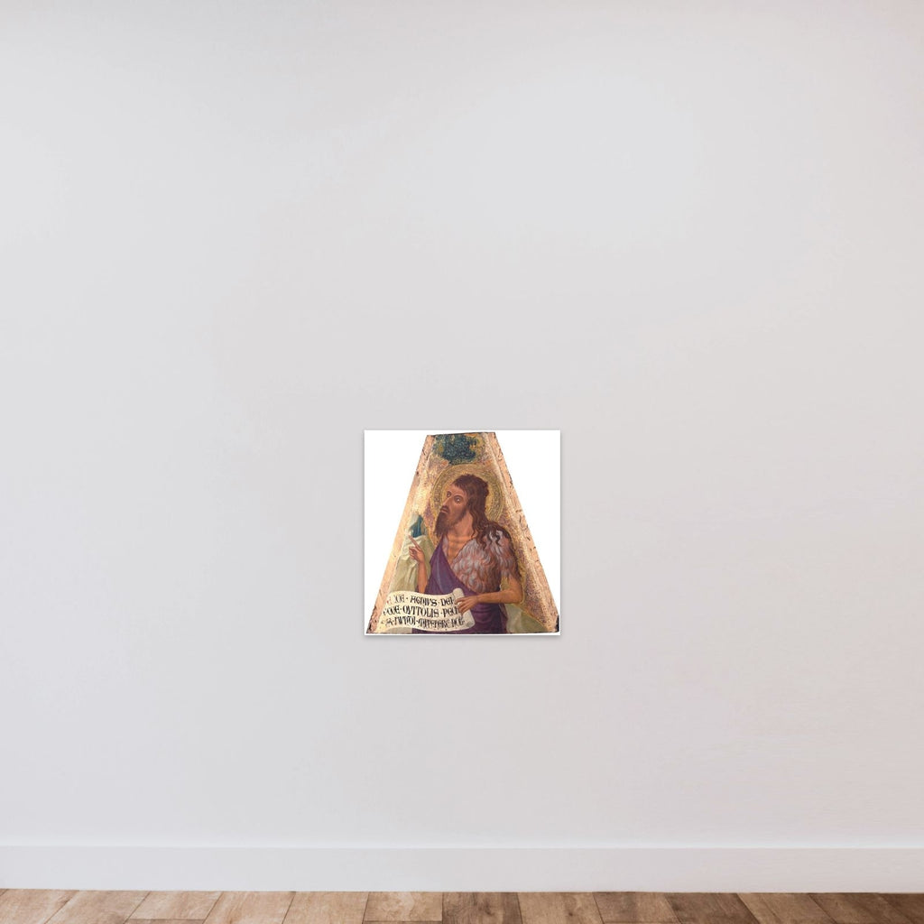 Johannes Døberen unframed — shown to scale