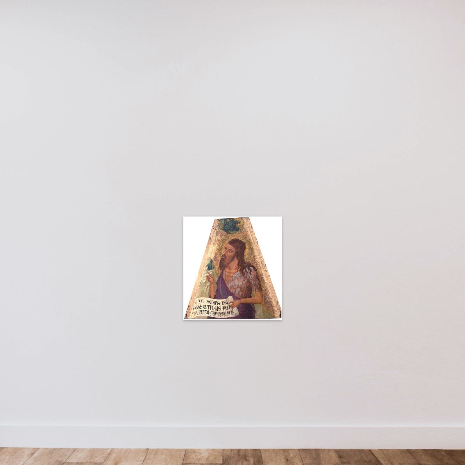 Johannes Døberen unframed — shown to scale
