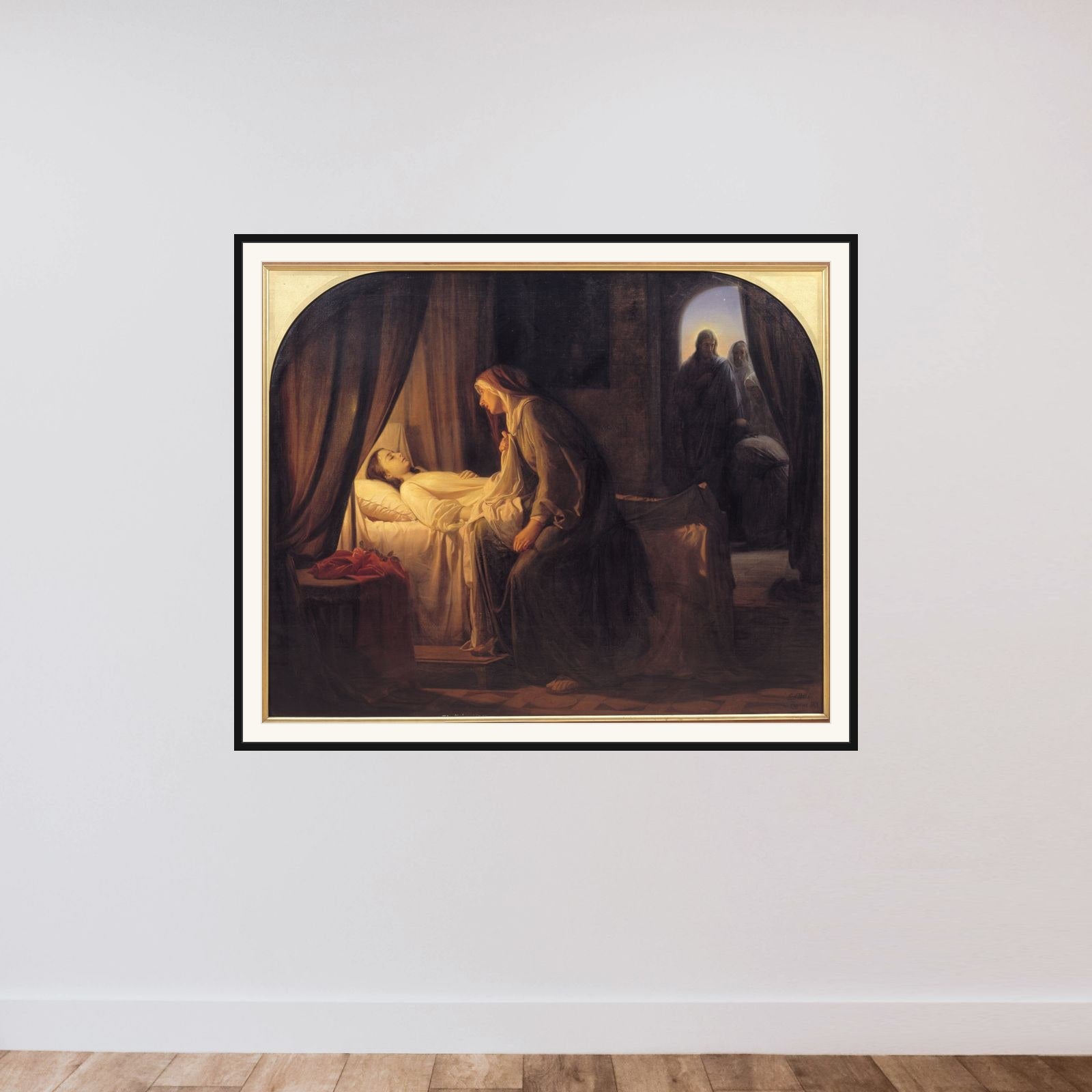Jairi datter framed — shown to scale