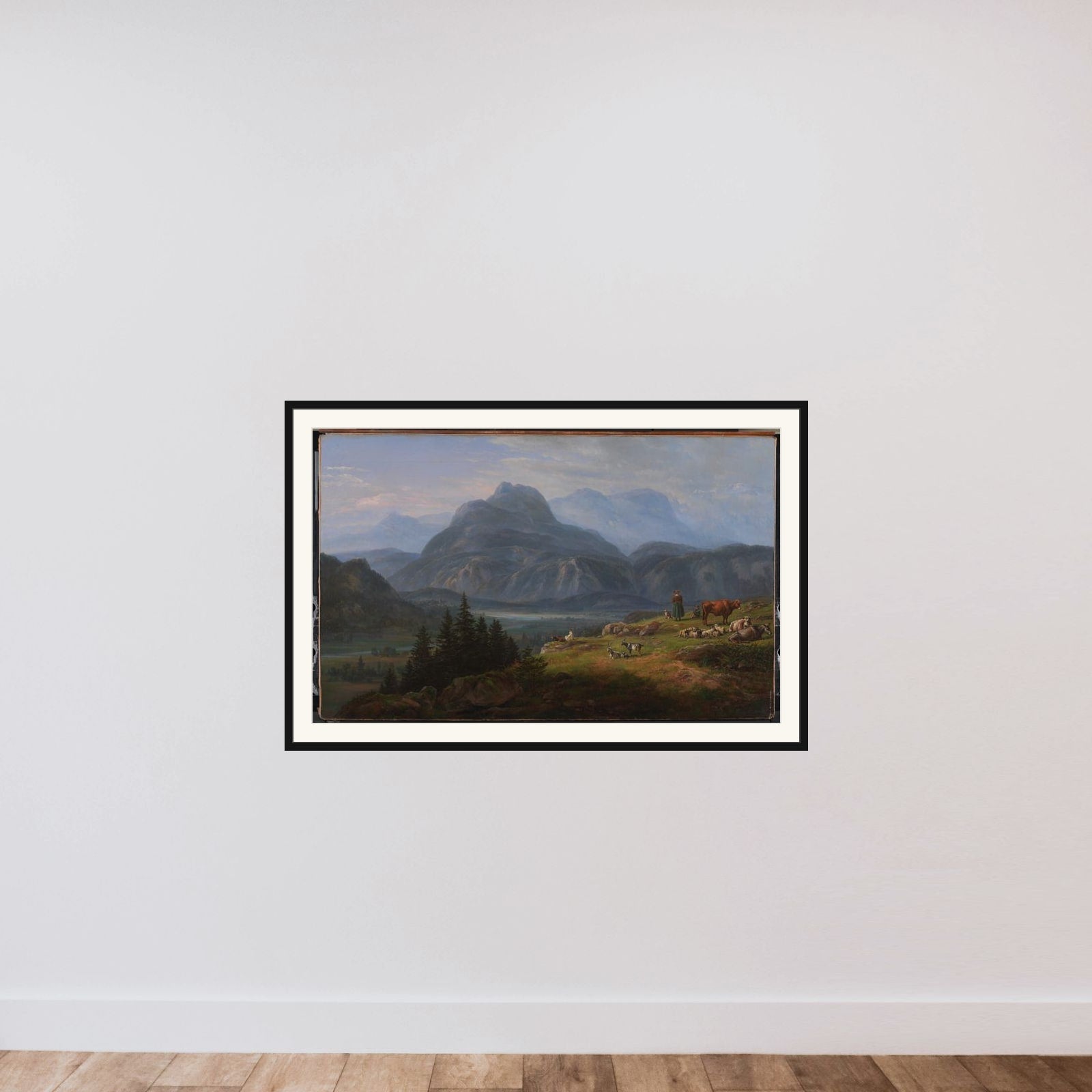 Etschdalen ved Roveredo framed — shown to scale