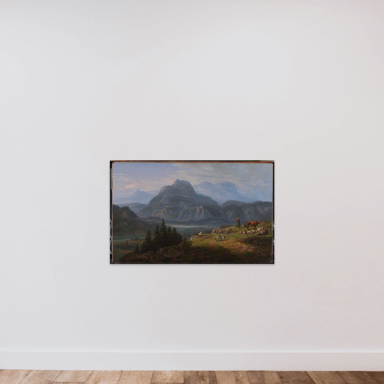Etschdalen ved Roveredo unframed — shown to scale
