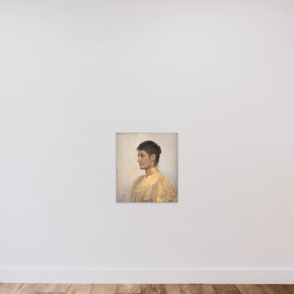 Portræt af Marie Oppermann unframed — shown to scale