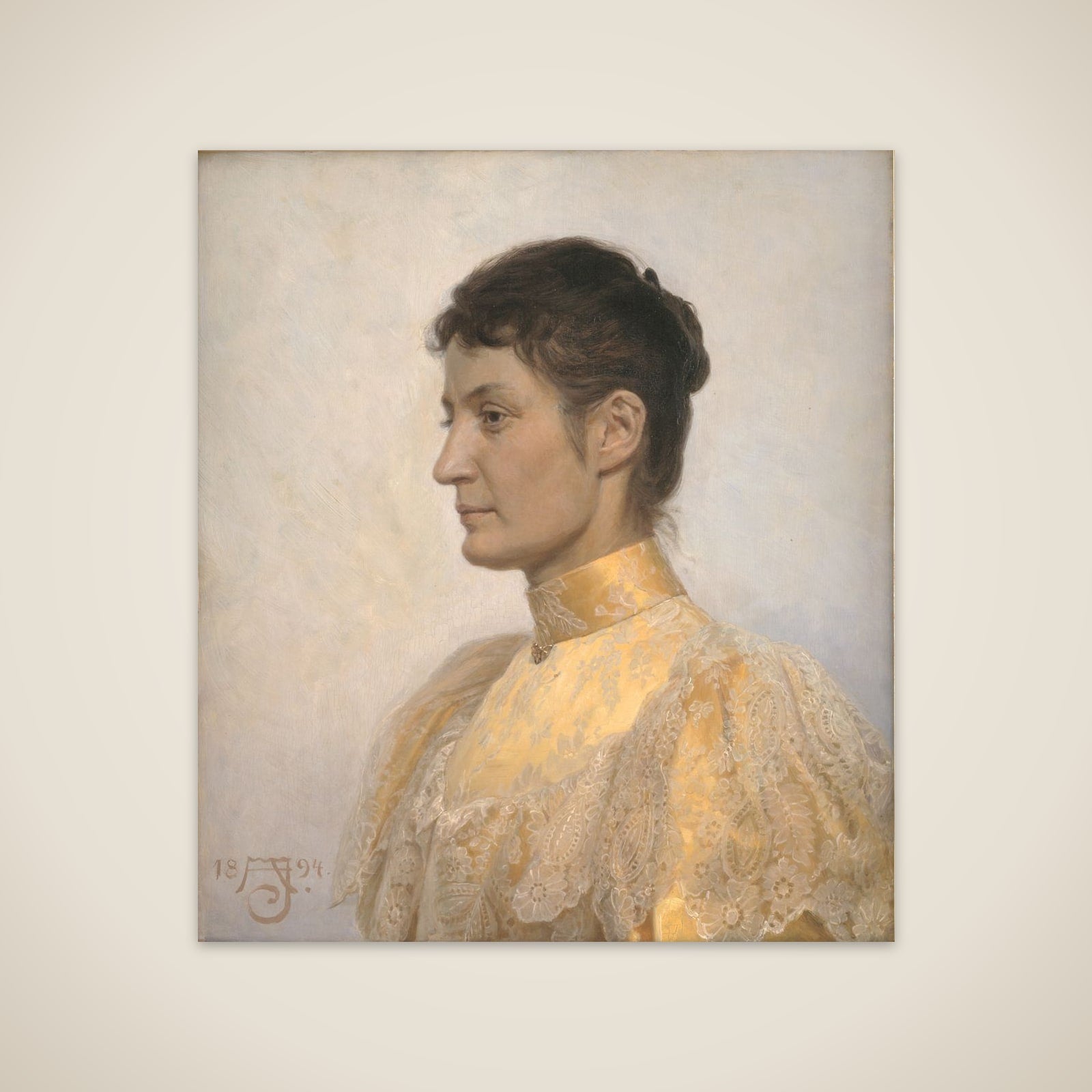 Portræt af Marie Oppermann unframed print