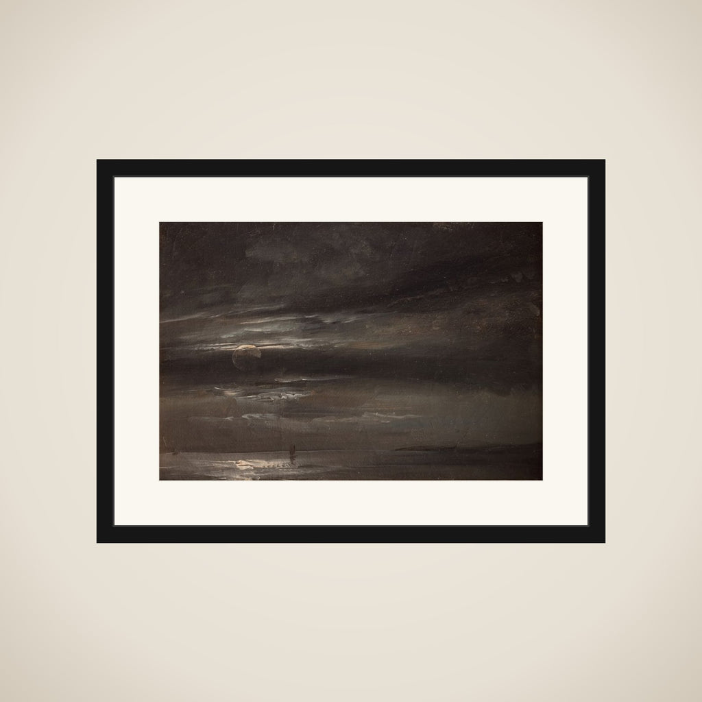 Måneskin over havet framed