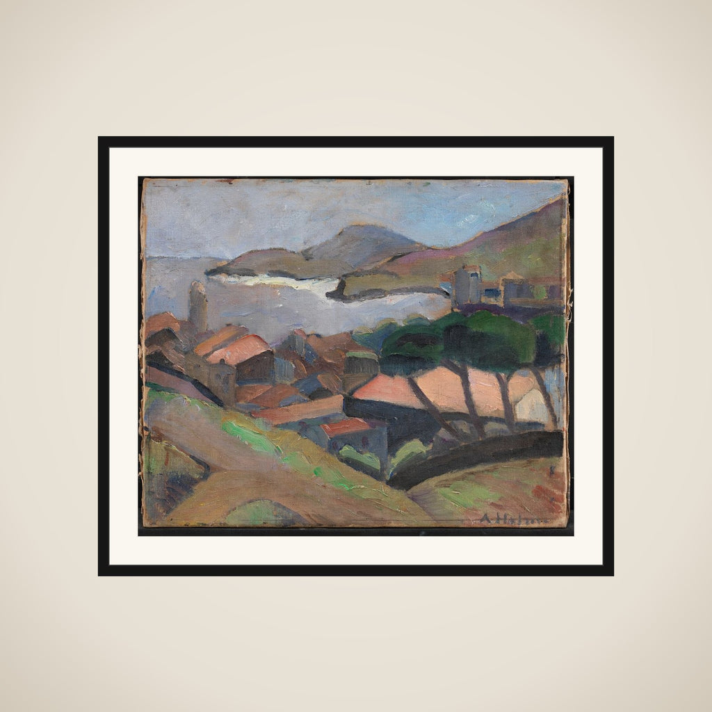 Udsigt over Collioure framed
