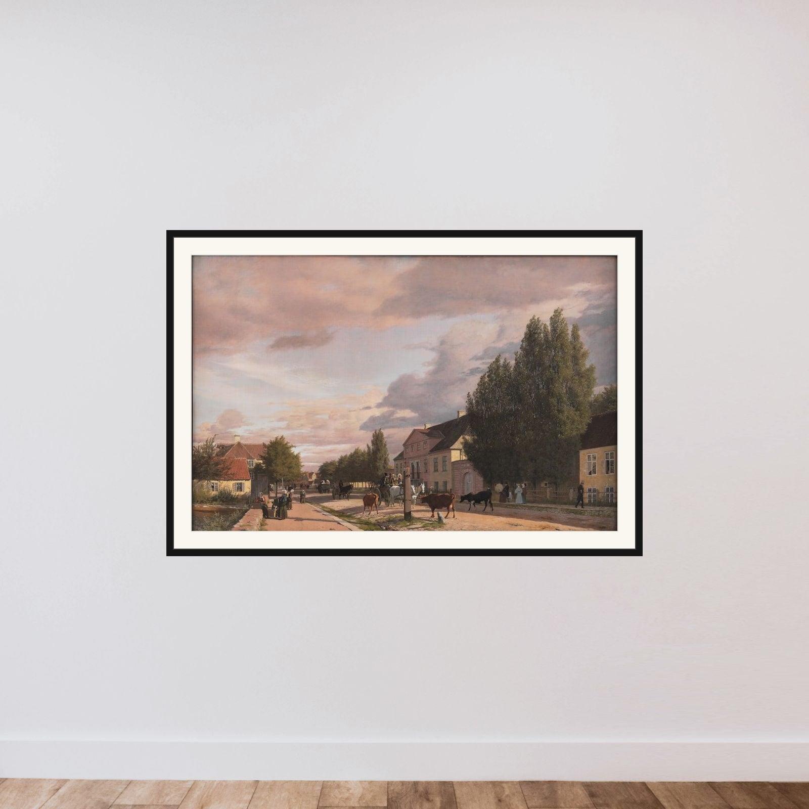Parti af Østerbro i morgenbelysning framed — shown to scale