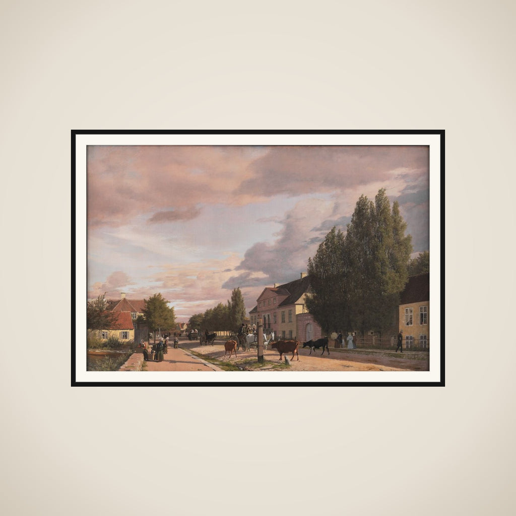 Parti af Østerbro i morgenbelysning framed