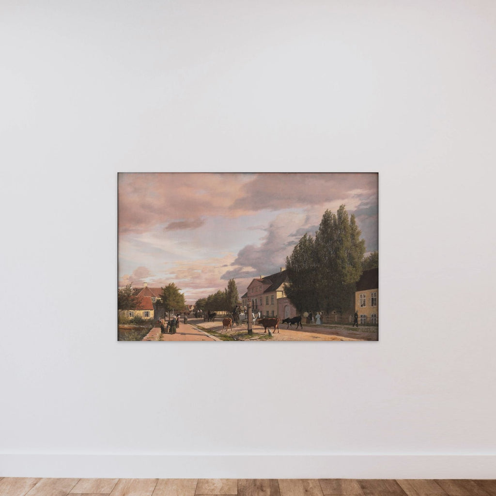 Parti af Østerbro i morgenbelysning unframed — shown to scale