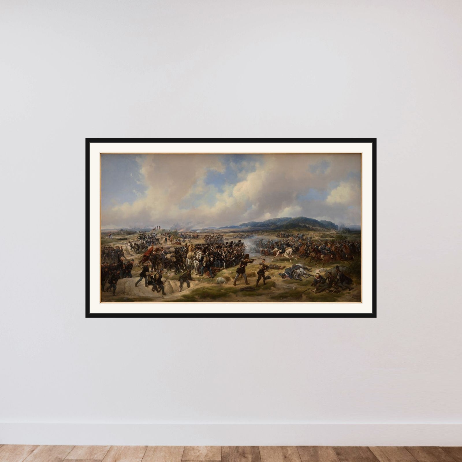 Slaget ved Isted den 25. juli 1850 framed — shown to scale