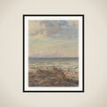 Kystparti med stenet strand framed
