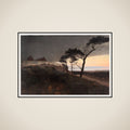 Efter solnedgang. "Nu skrider Dagen under, og Natten vælder ud" framed