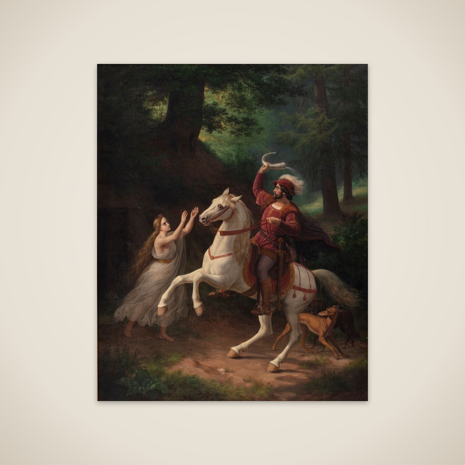 Grev Otto af Oldenborg og det oldenborgske horn unframed print