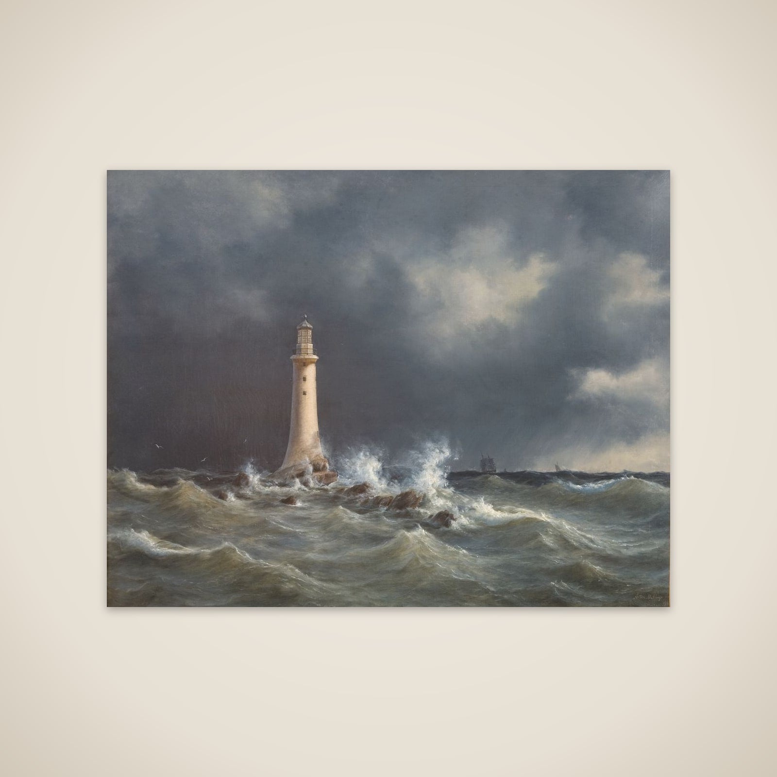 Eddystone fyrtårn unframed print