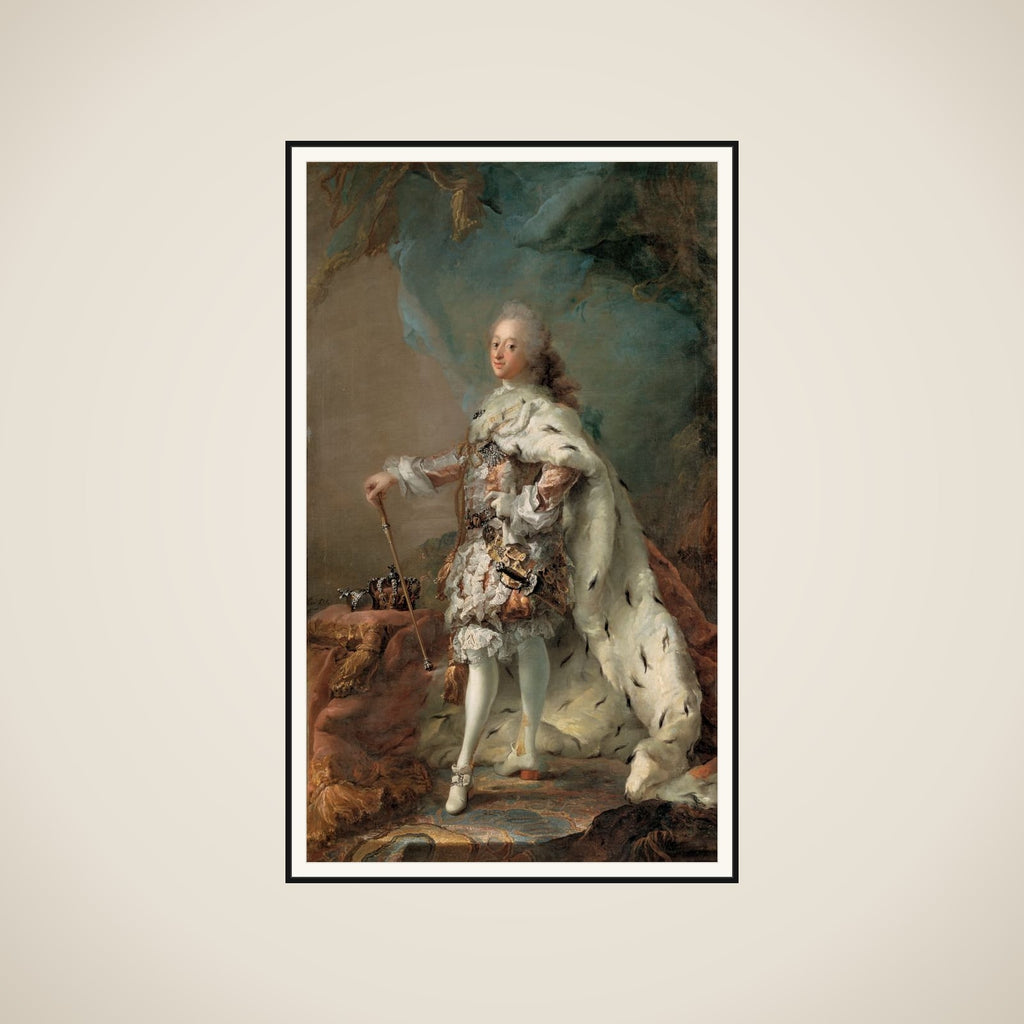Portræt af Frederik V i salvingsdragt framed