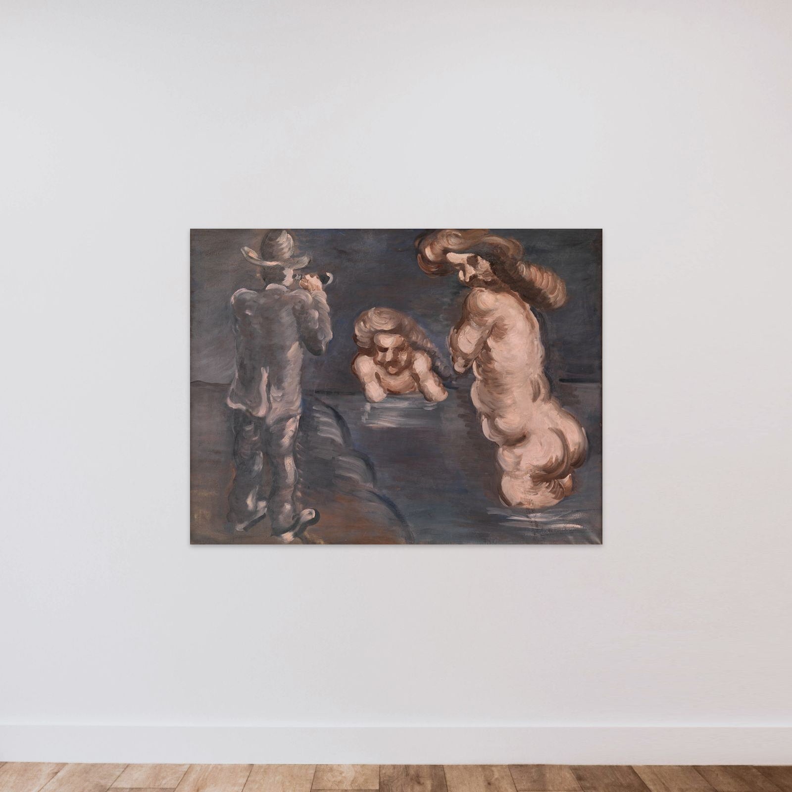 Manden der ser alt unframed — shown to scale
