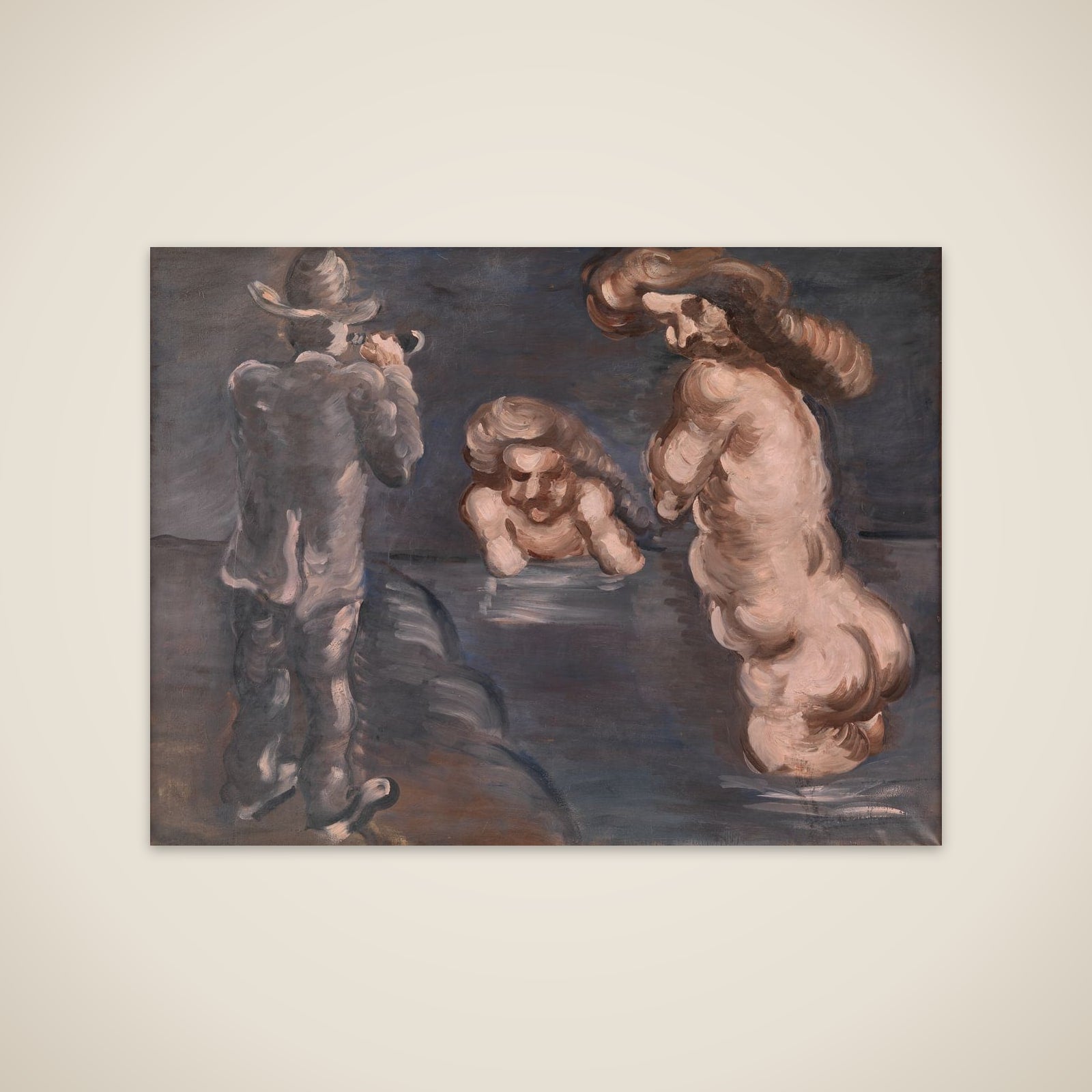 Manden der ser alt unframed print