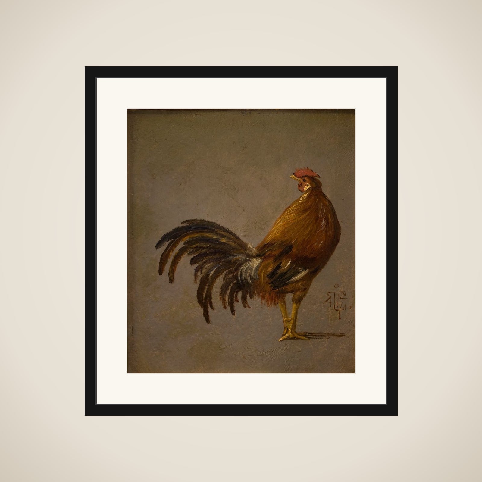 En hane framed