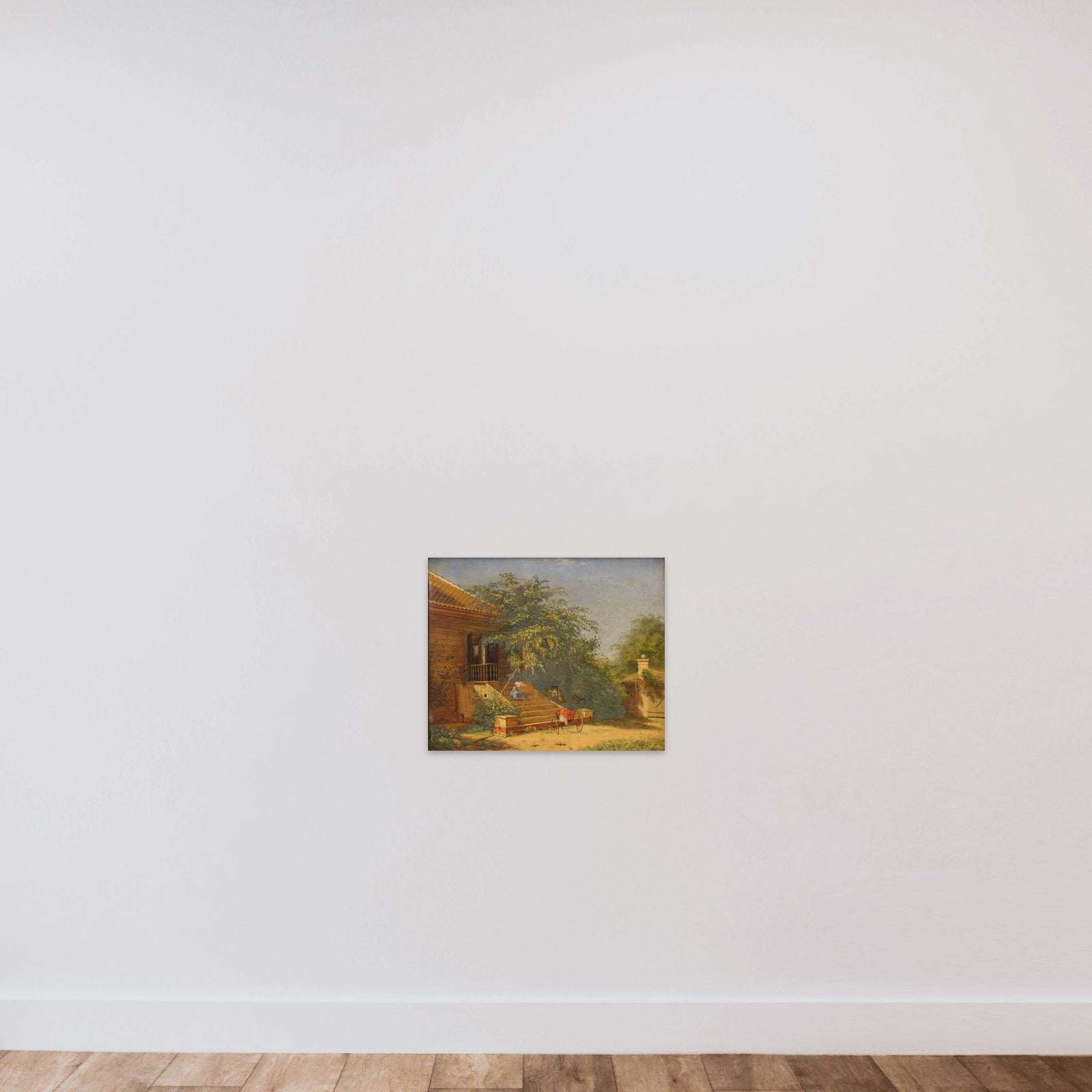 Havetrappen ved Christen Købkes malestue på Blegdammen unframed — shown to scale