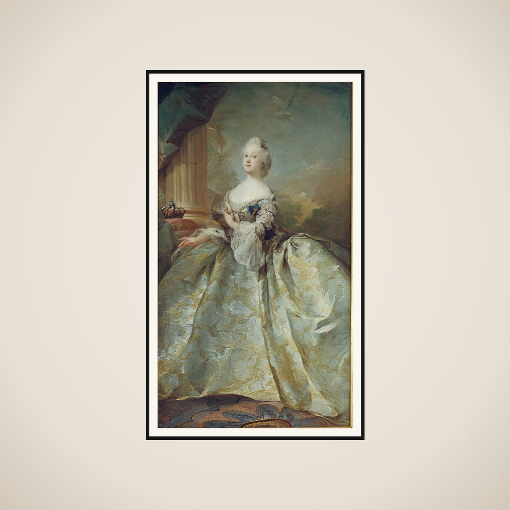Portræt af Louise, Frederik V's første dronning framed