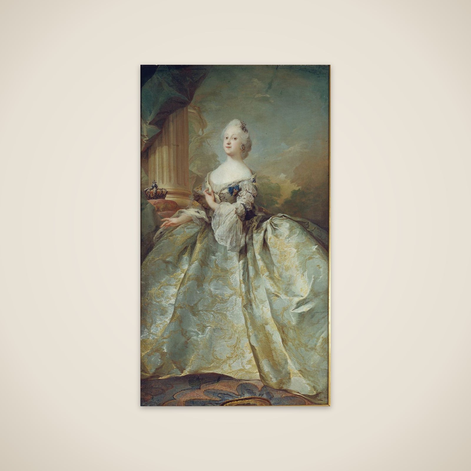 Portræt af Louise, Frederik V's første dronning unframed print