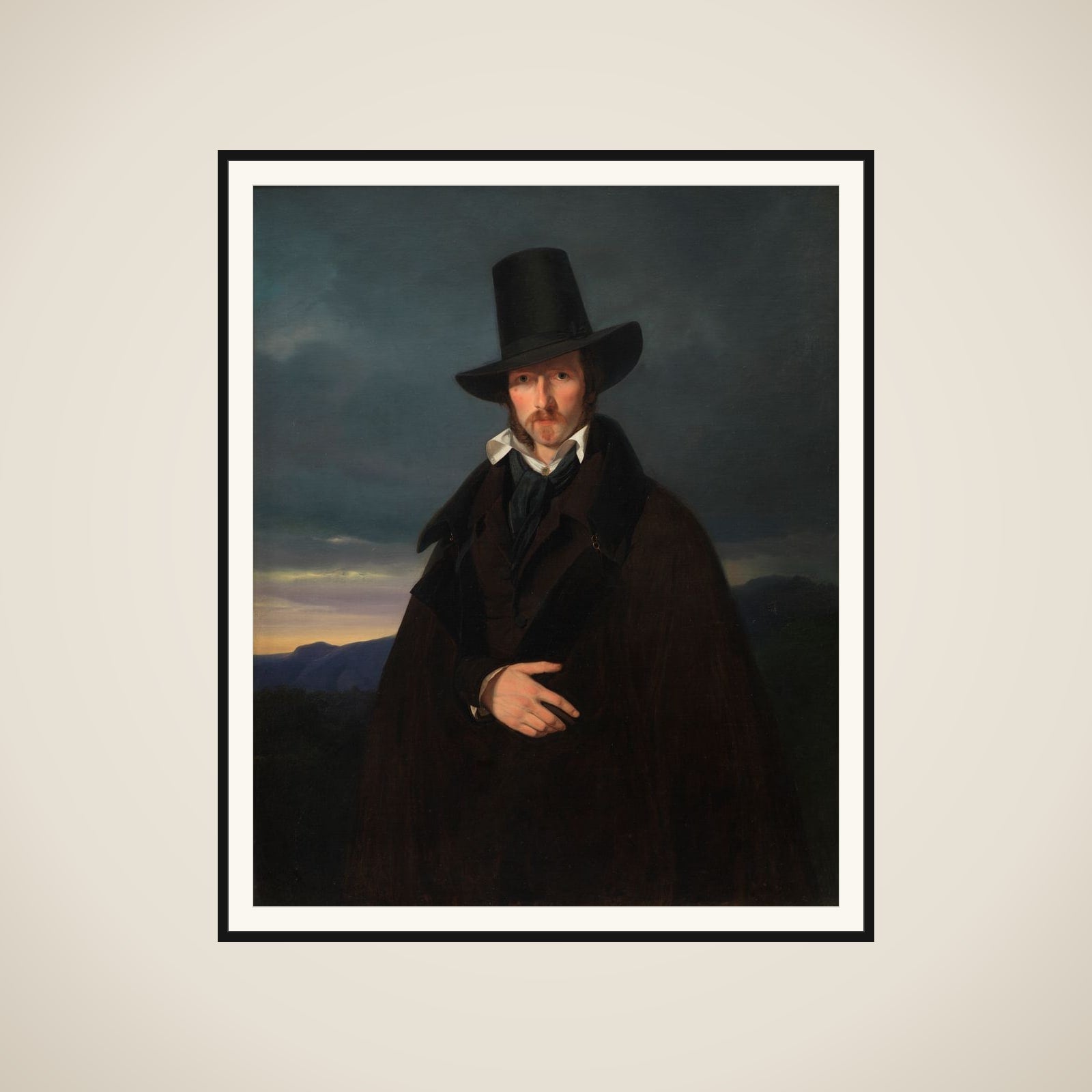 Portræt af den tyske maler Wilhelm von Kaulbach framed