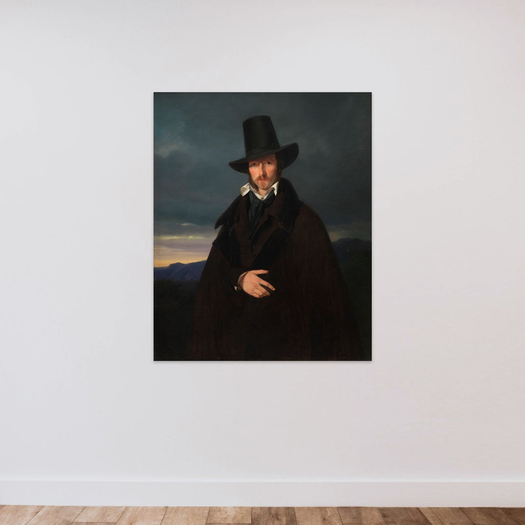 Portræt af den tyske maler Wilhelm von Kaulbach unframed — shown to scale