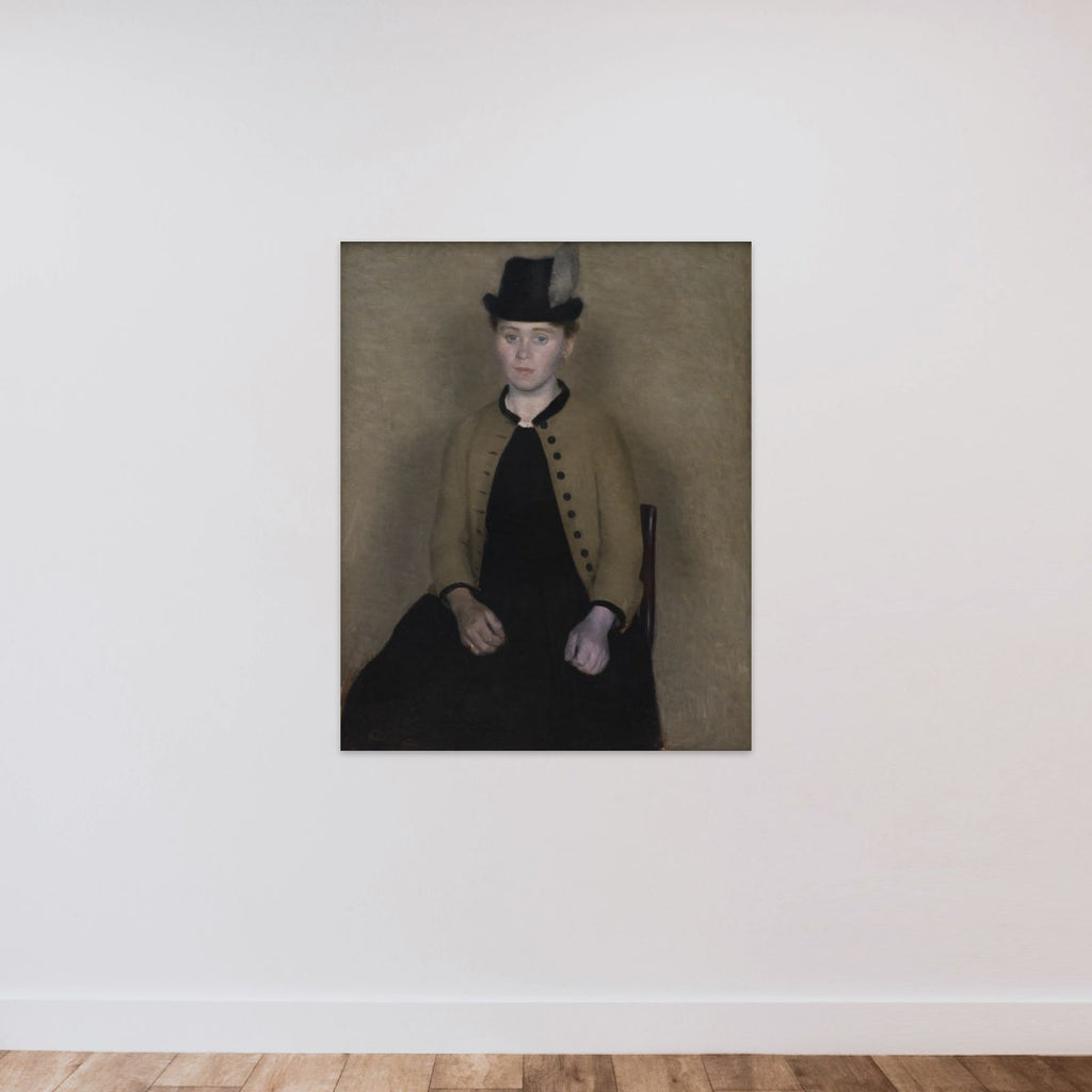 Ida Ilsted, senere kunstnerens hustru unframed — shown to scale