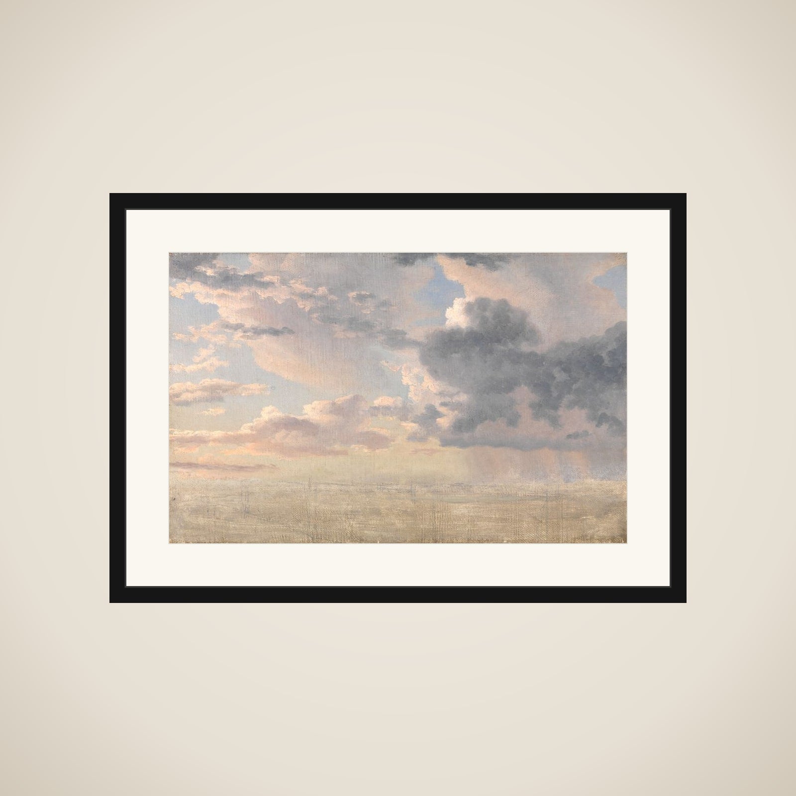 Studie af skyer over Øresund framed