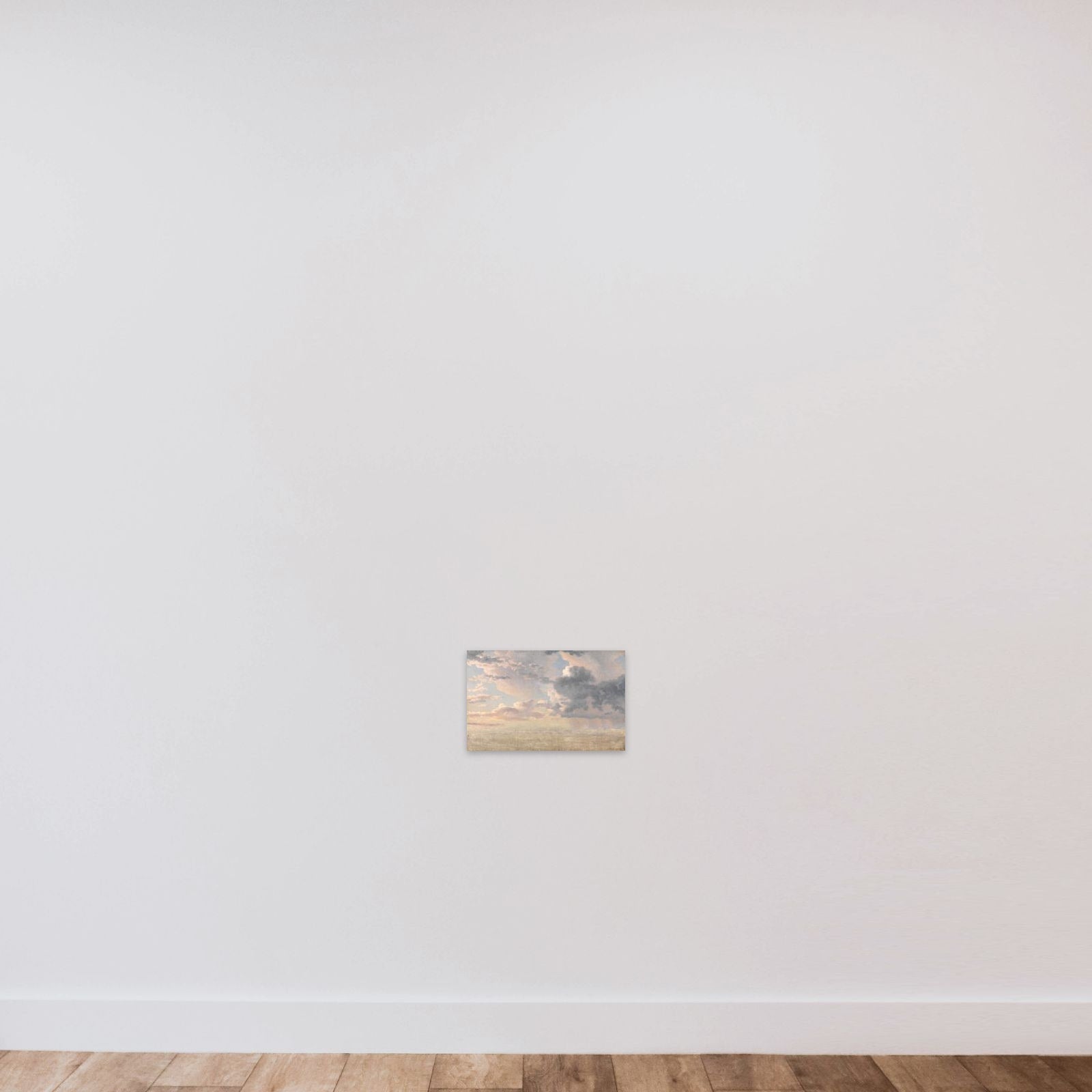 Studie af skyer over Øresund unframed — shown to scale