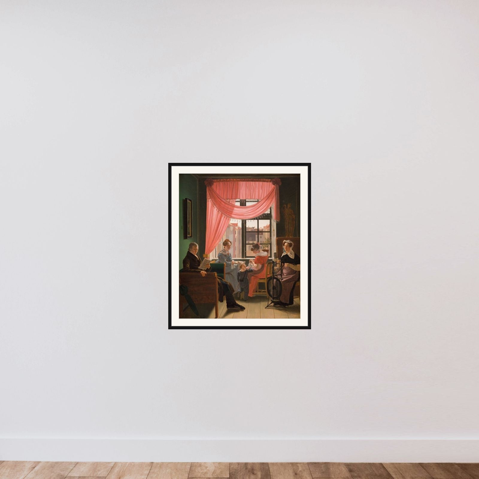 Familiebillede framed — shown to scale
