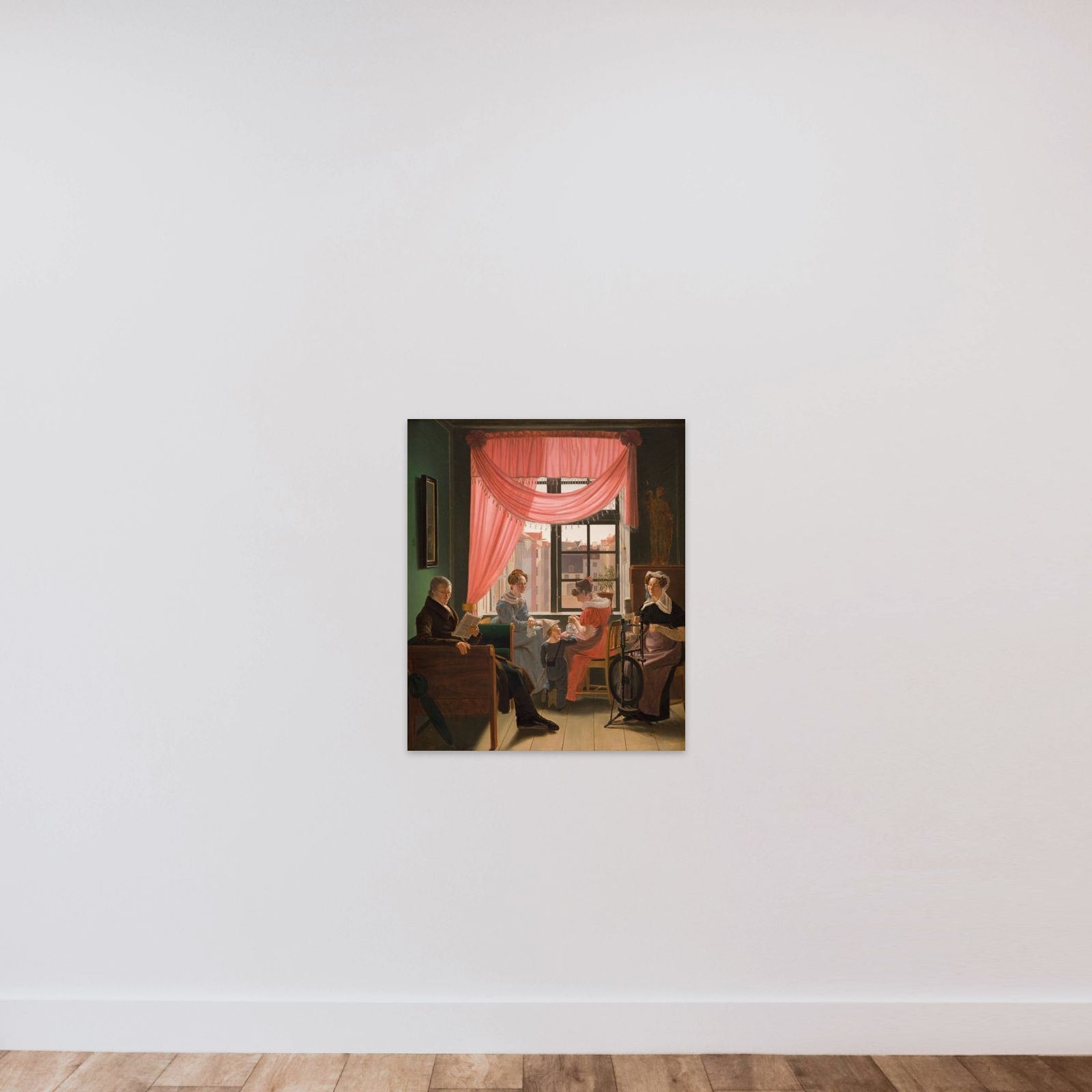 Familiebillede unframed — shown to scale